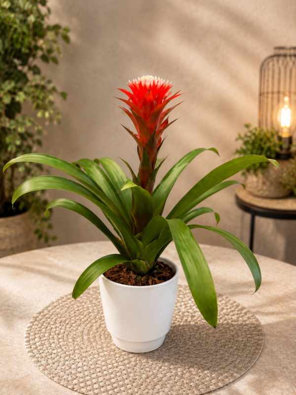 Guzmania Roșie în ghiveci ceramic